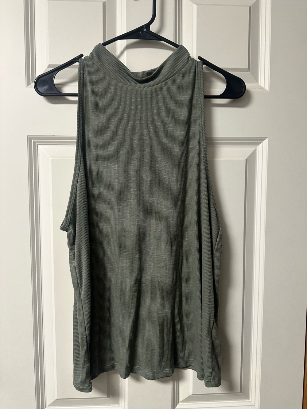 SO Olive Green Ribbed Mock Neck Tank